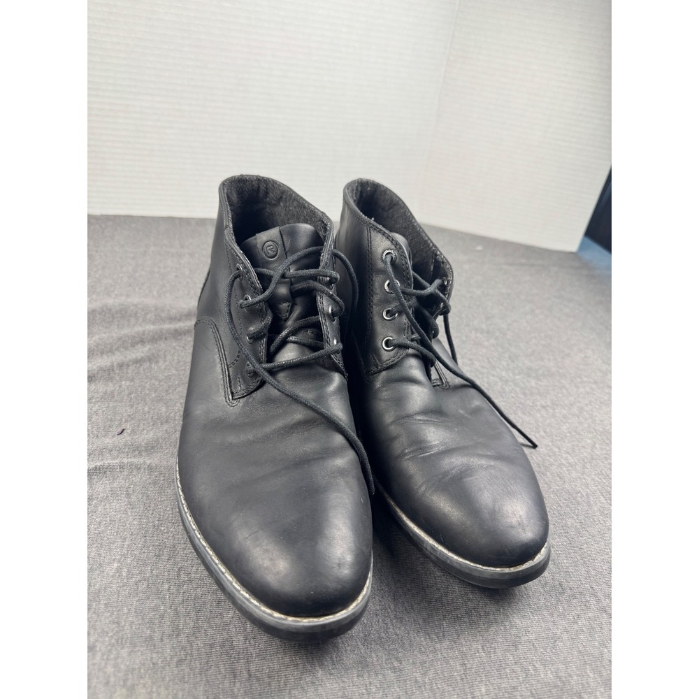 Rockport Mens Leather Ankle Boots‎ Dress Casual Lace Up Boots Black Size 9.5